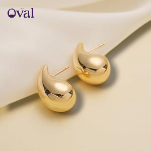 GOLDEN KOREAN TEAR DROP EARRING