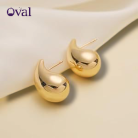 GOLDEN KOREAN TEAR DROP EARRING