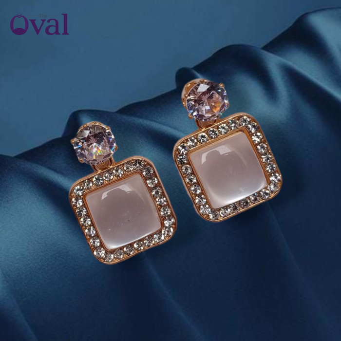 Aesthetic Korean Gold Square Drop