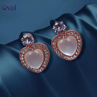 Aesthetic Korean Rose Gold  Round drop