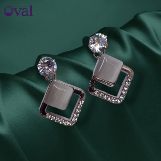Korean Silver square drop