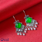 Pracheen Kundan Oxidized Hook Earrings (3)