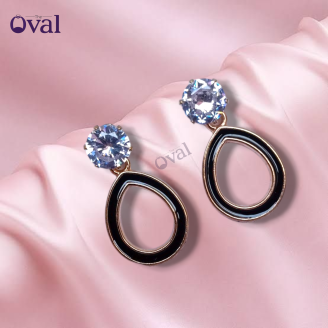 Tear Drop Shape Diamond Studded